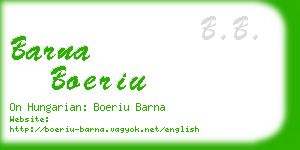 barna boeriu business card